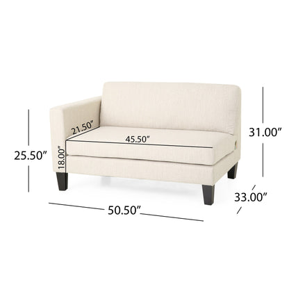 Modern 101 3-seater Sofa with Wood Legs and Two Pillows for Living Room