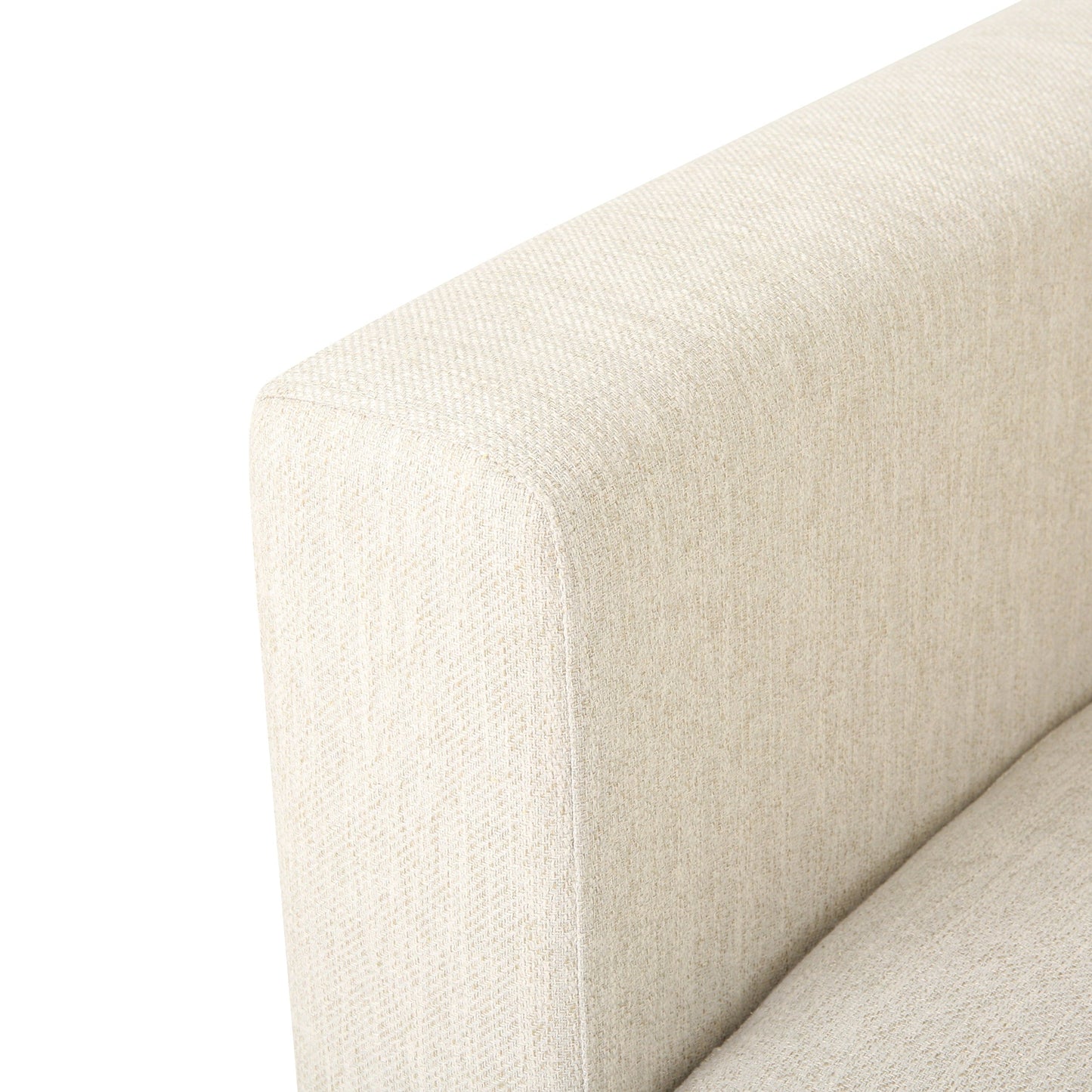 Modern 101 3-seater Sofa with Wood Legs and Two Pillows for Living Room