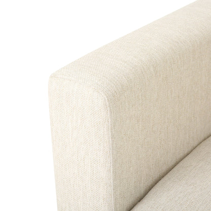 Modern 101 3-seater Sofa with Wood Legs and Two Pillows for Living Room