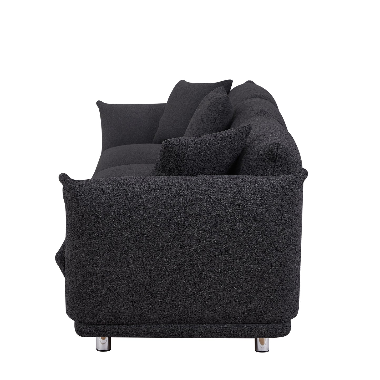 Modern 111 Oversized 3-seater Sofa with Metal Legs and Solid Wood Frame for Living Room