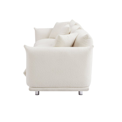Modern 111 Oversized 3-seater Sofa with Metal Legs and Solid Wood Frame for Living Room