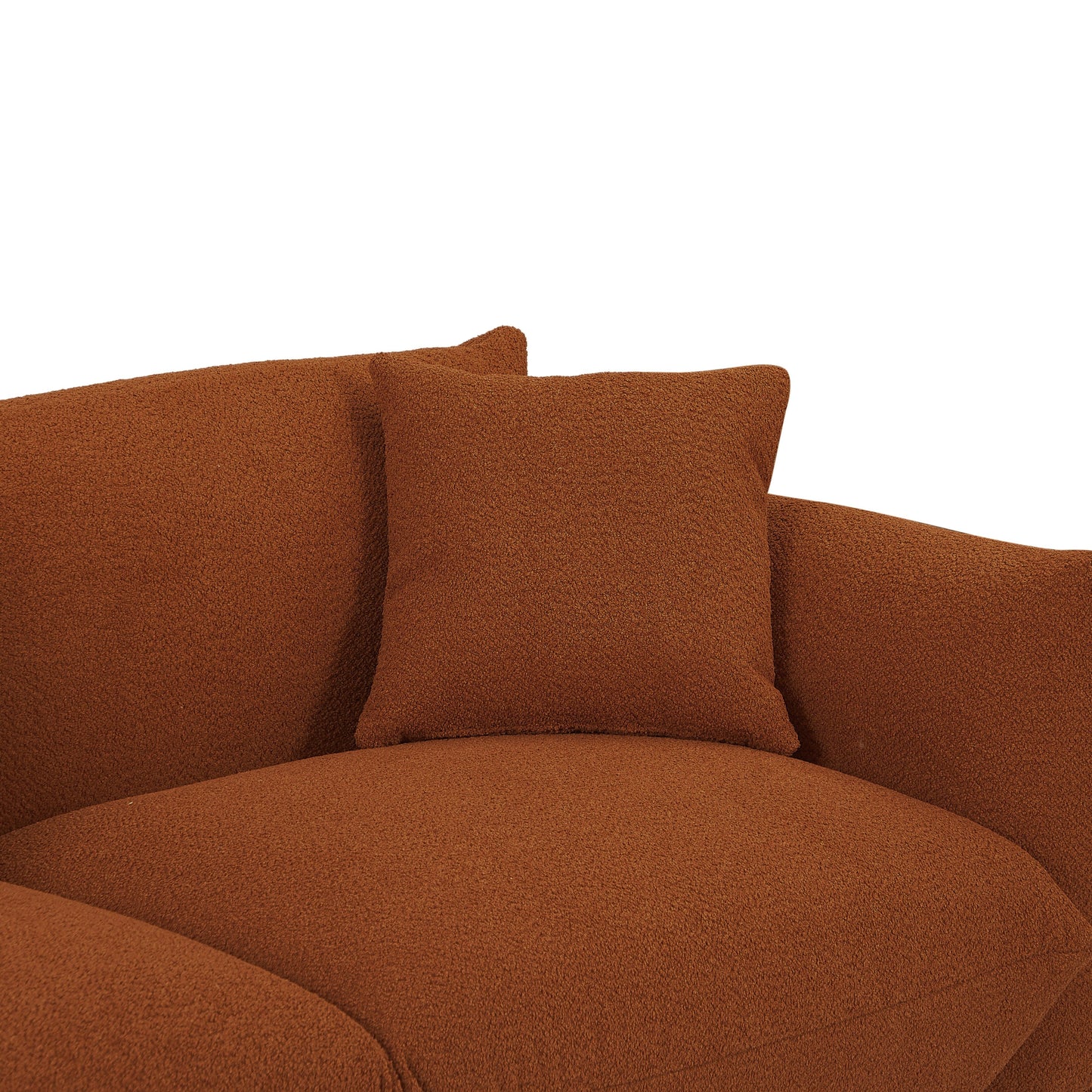 Modern 111 Oversized 3-seater Sofa with Metal Legs and Solid Wood Frame for Living Room