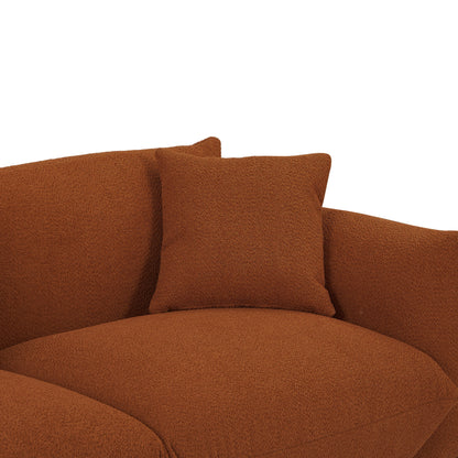Modern 111 Oversized 3-seater Sofa with Metal Legs and Solid Wood Frame for Living Room