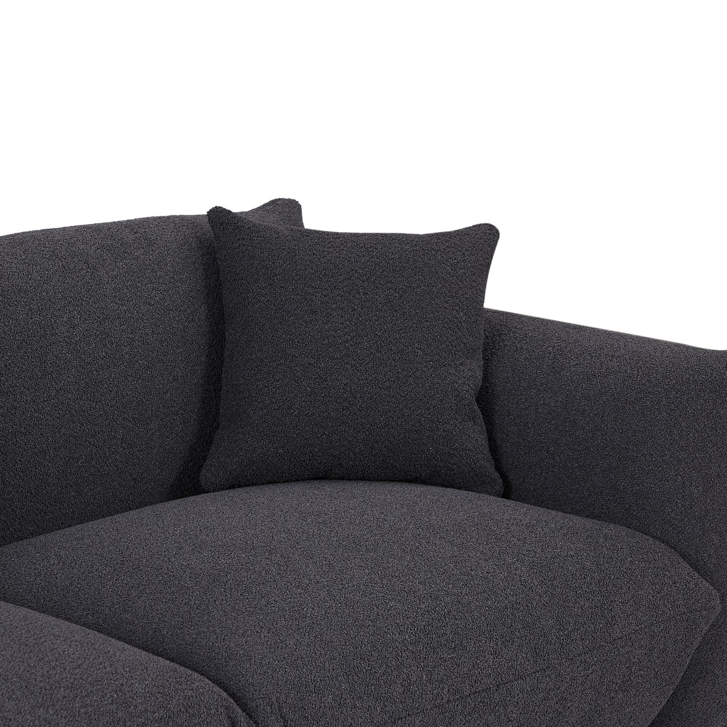 Modern 111 Oversized 3-seater Sofa with Metal Legs and Solid Wood Frame for Living Room