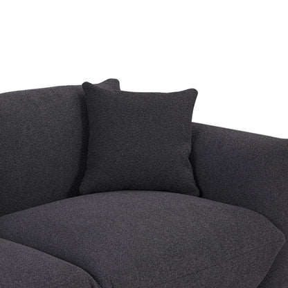 Modern 111 Oversized 3-seater Sofa with Metal Legs and Solid Wood Frame for Living Room