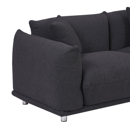 Modern 111 Oversized 3-seater Sofa with Metal Legs and Solid Wood Frame for Living Room