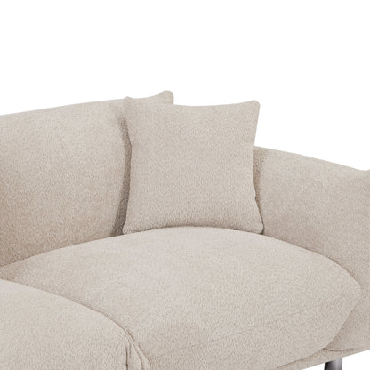 Modern 111 Oversized 3-seater Sofa with Metal Legs and Solid Wood Frame for Living Room