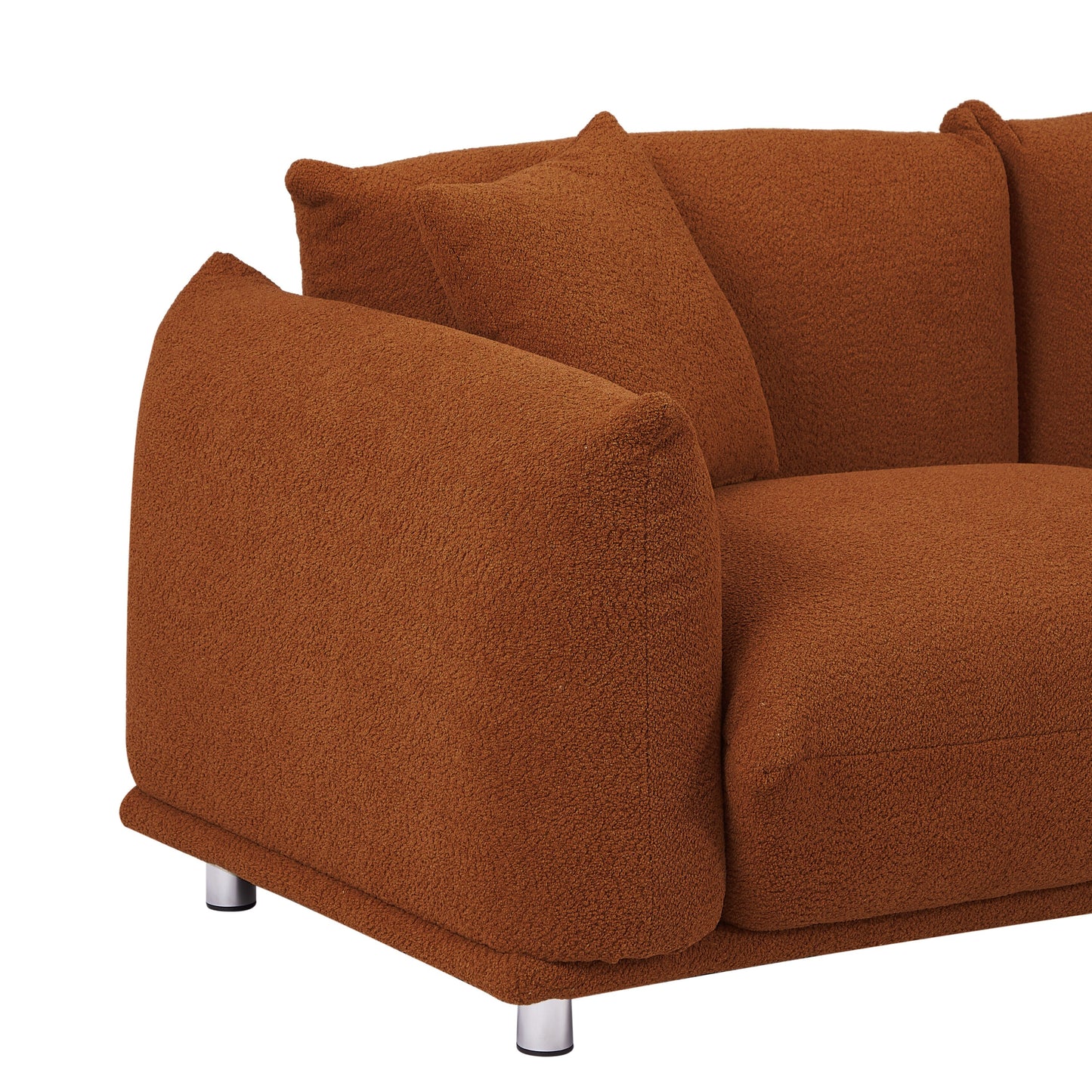 Modern 111 Oversized 3-seater Sofa with Metal Legs and Solid Wood Frame for Living Room