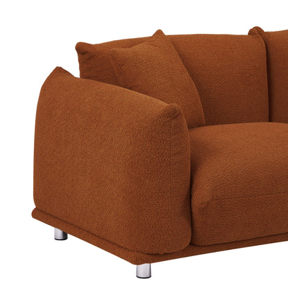 Modern 111 Oversized 3-seater Sofa with Metal Legs and Solid Wood Frame for Living Room