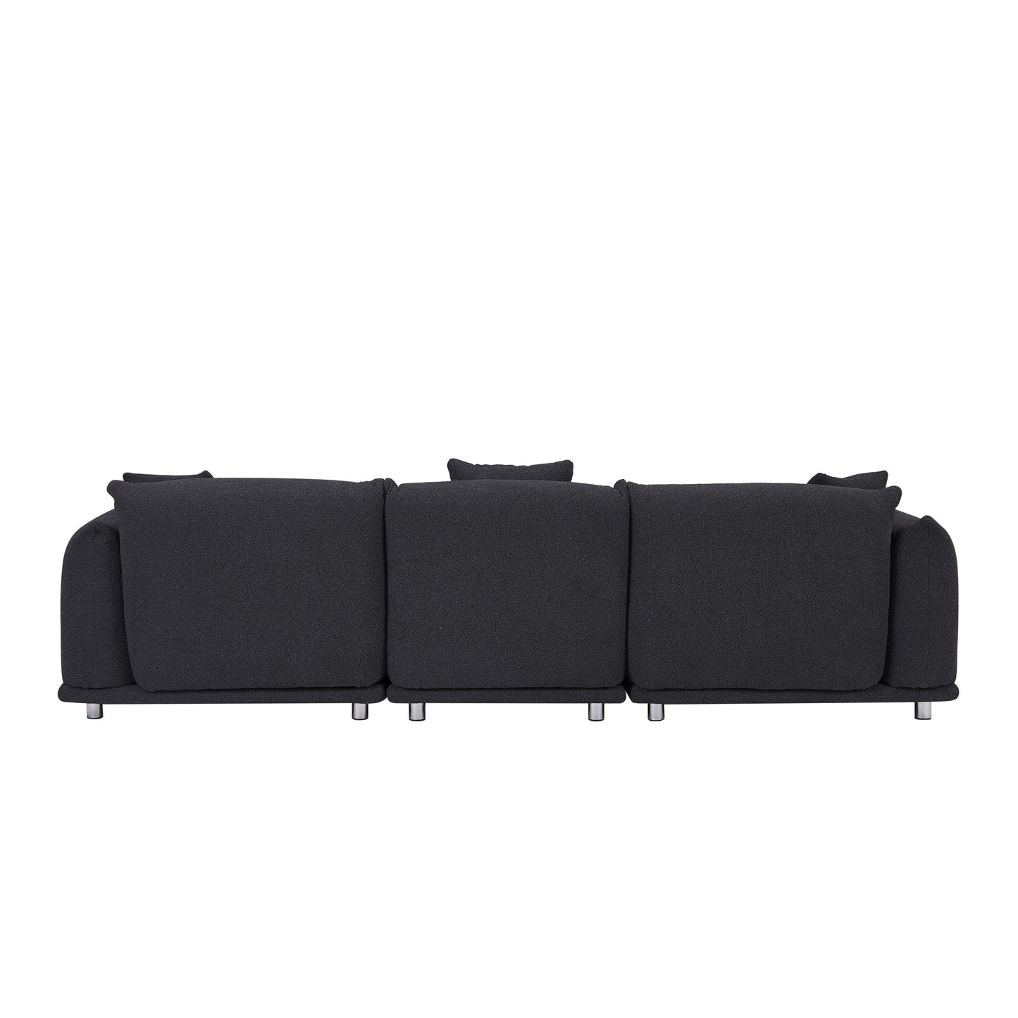 Modern 111 Oversized 3-seater Sofa with Metal Legs and Solid Wood Frame for Living Room