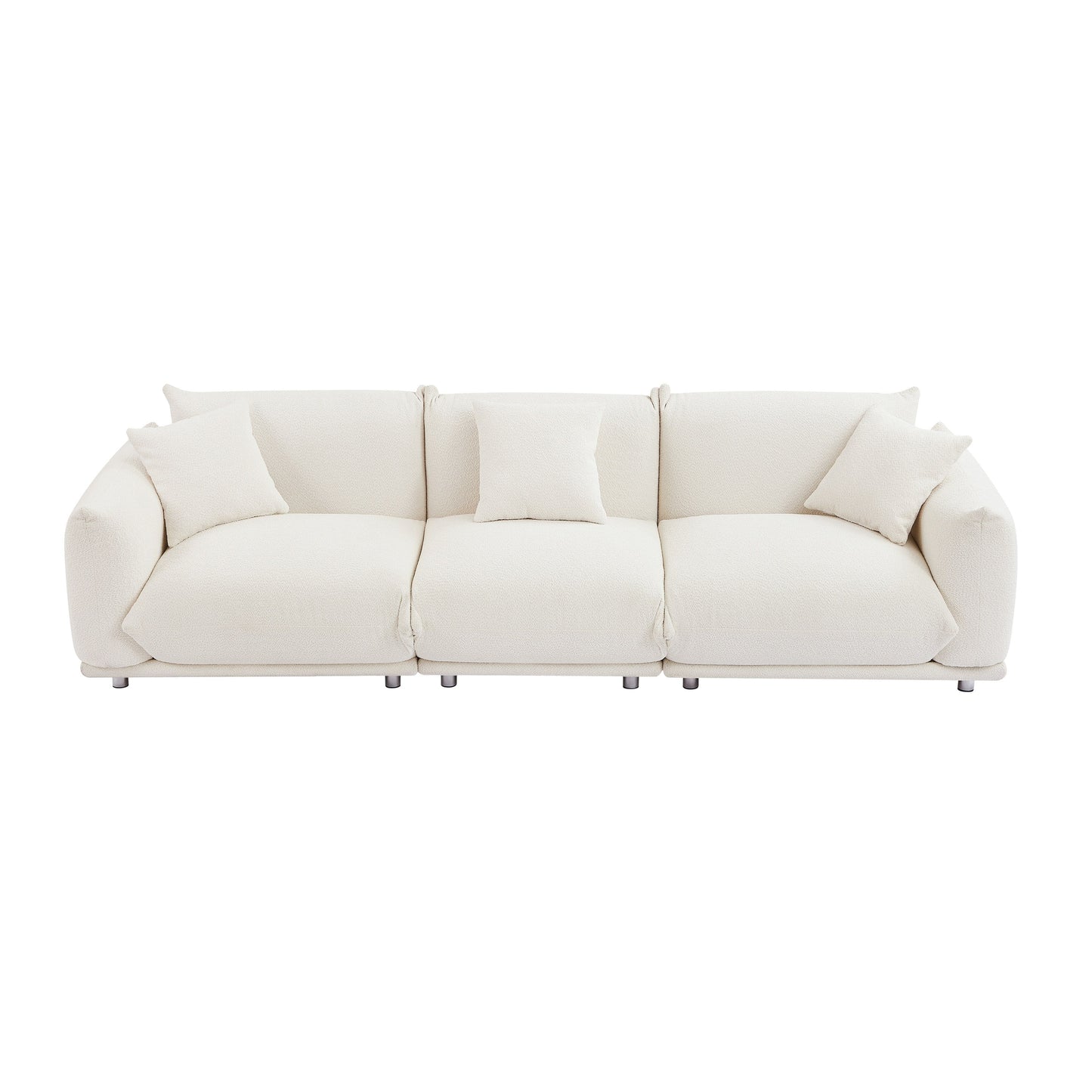 Modern 111 Oversized 3-seater Sofa with Metal Legs and Solid Wood Frame for Living Room