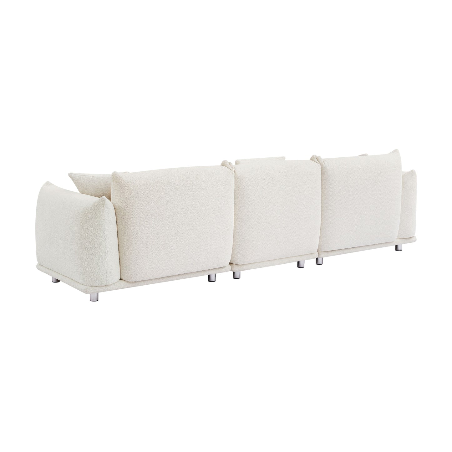 Modern 111 Oversized 3-seater Sofa with Metal Legs and Solid Wood Frame for Living Room
