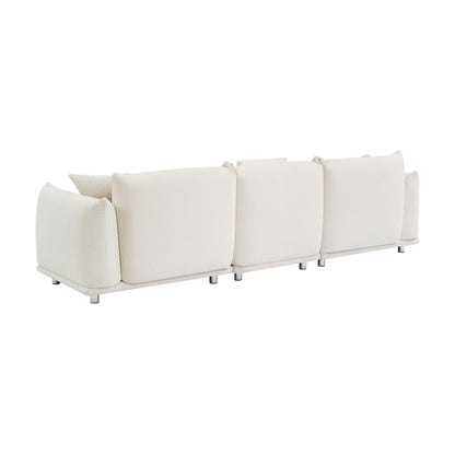 Modern 111 Oversized 3-seater Sofa with Metal Legs and Solid Wood Frame for Living Room