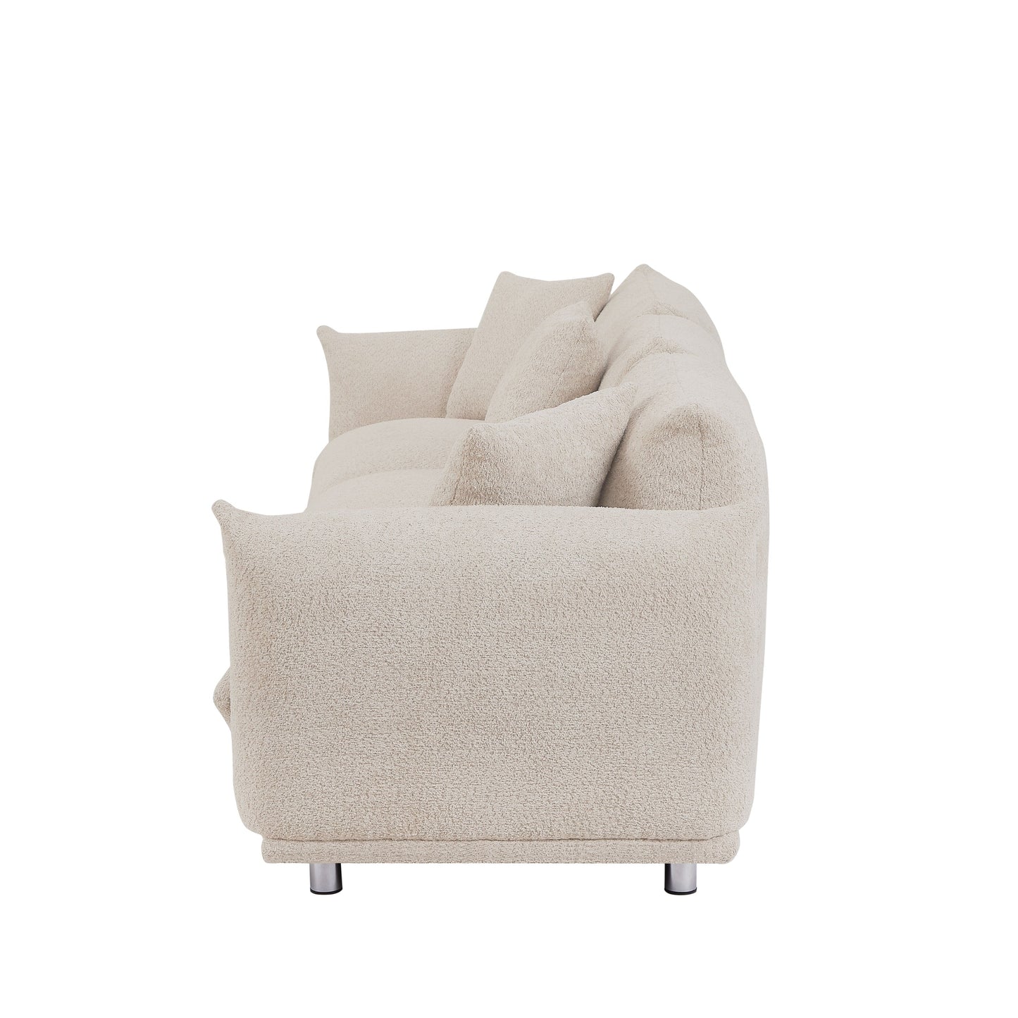 Modern 111 Oversized 3-seater Sofa with Metal Legs and Solid Wood Frame for Living Room
