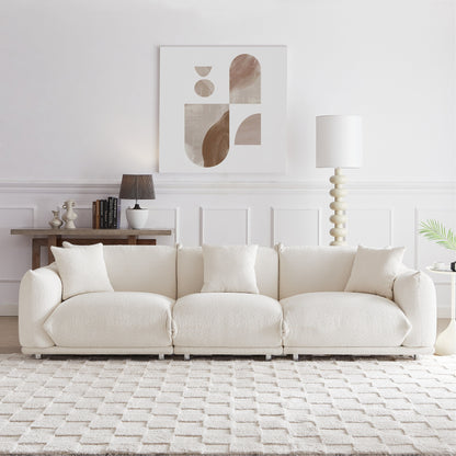 Modern 111 Oversized 3-seater Sofa with Metal Legs and Solid Wood Frame for Living Room