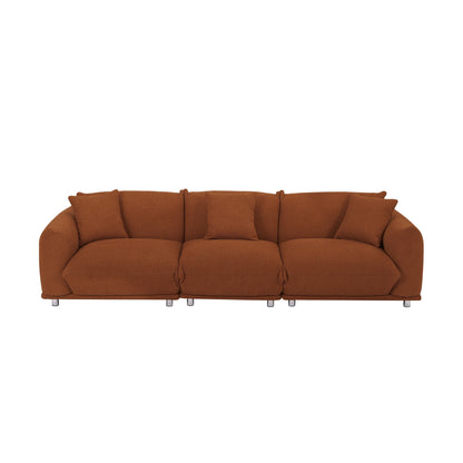 Modern 111 Oversized 3-seater Sofa with Metal Legs and Solid Wood Frame for Living Room