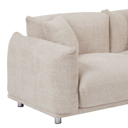 Modern 111 Oversized 3-seater Sofa with Metal Legs and Solid Wood Frame for Living Room