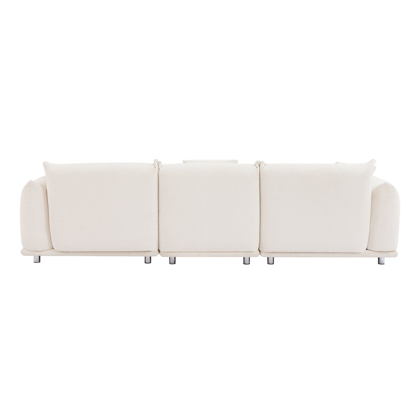 Modern 111 Oversized 3-seater Sofa with Metal Legs and Solid Wood Frame for Living Room