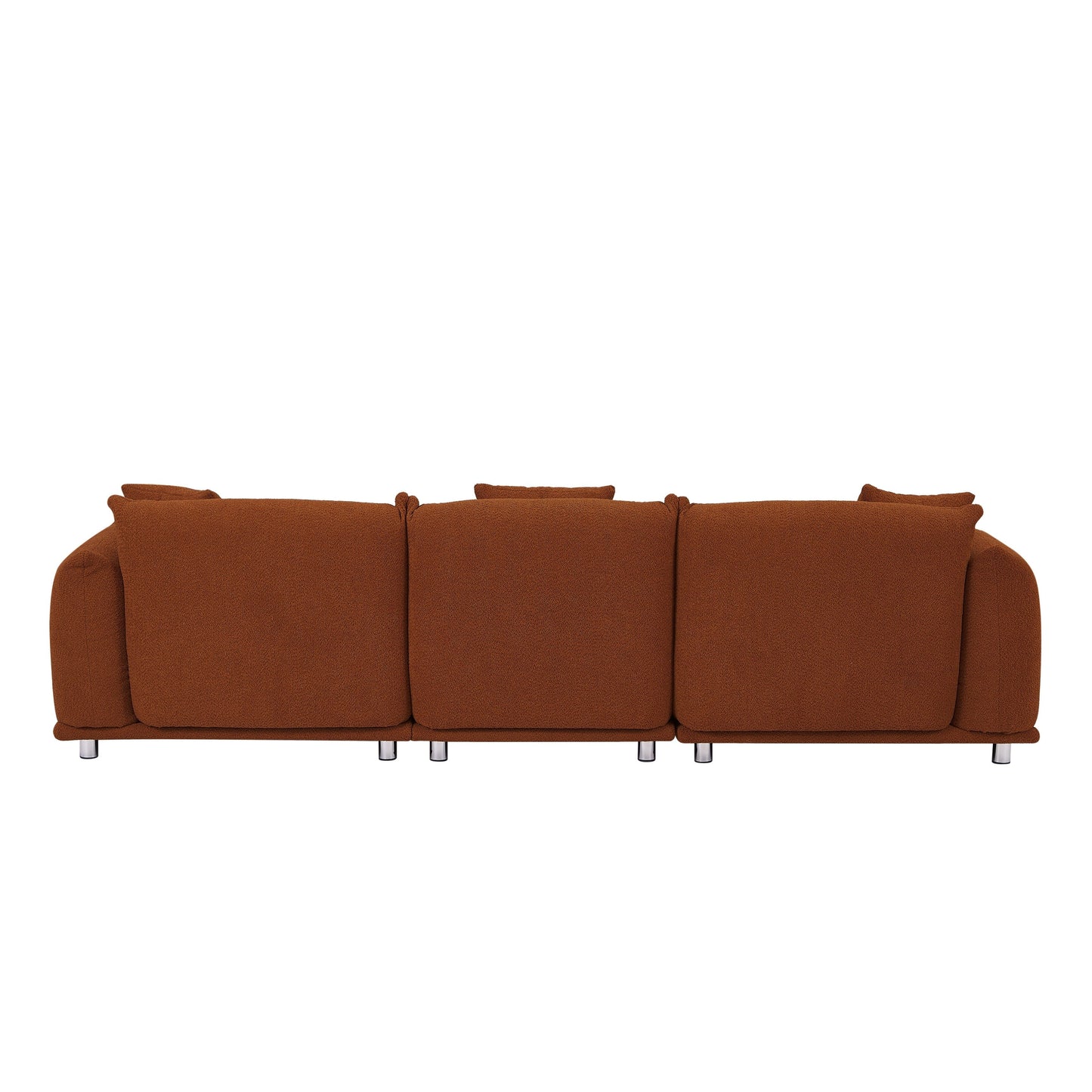 Modern 111 Oversized 3-seater Sofa with Metal Legs and Solid Wood Frame for Living Room