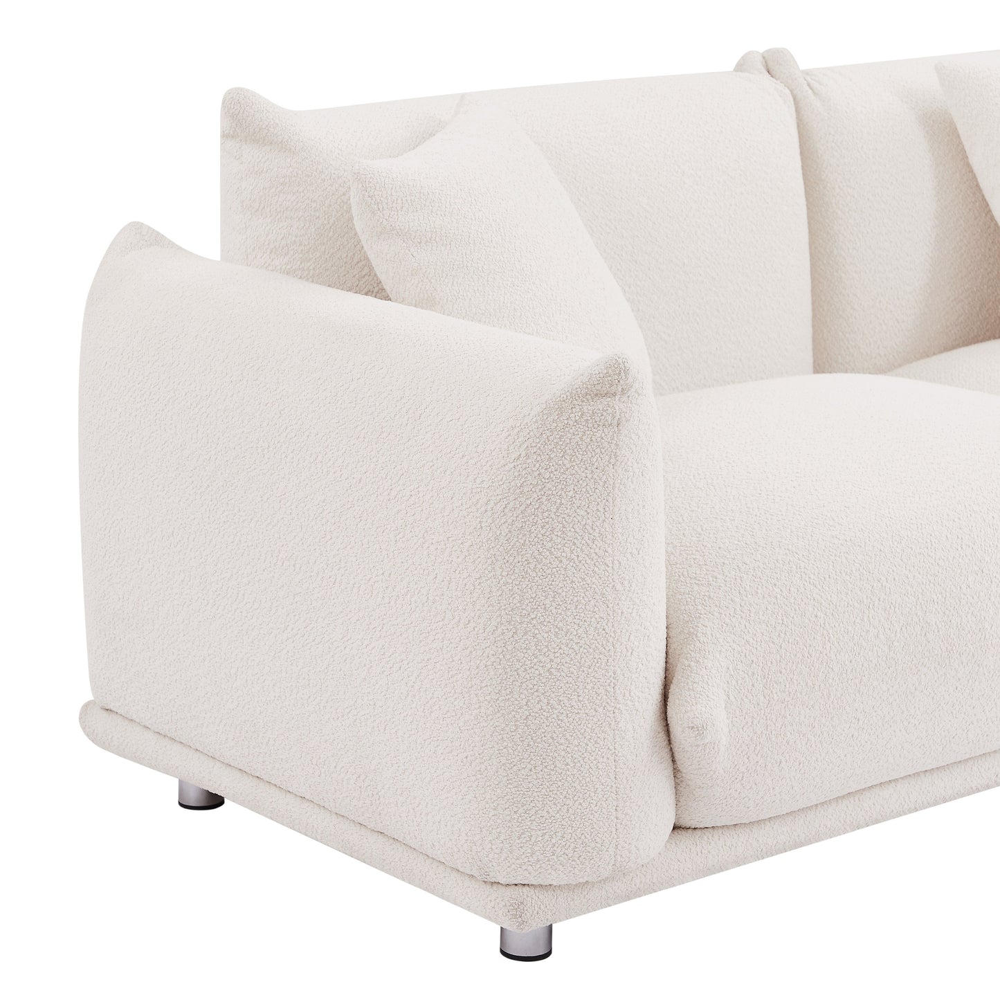 Modern 111 Oversized 3-seater Sofa with Metal Legs and Solid Wood Frame for Living Room