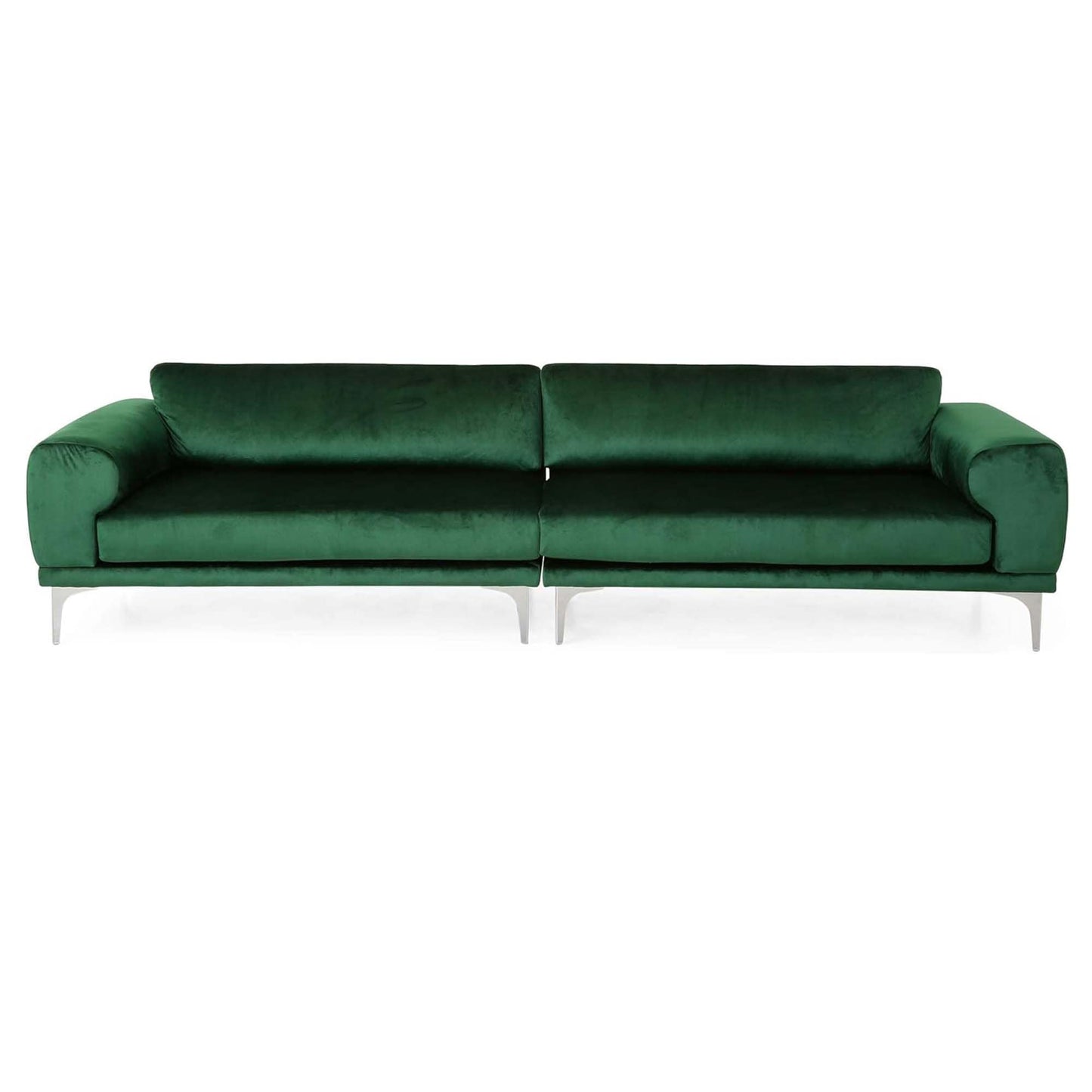 Modern 111 Velvet 4 Seat Sofa with Metal Legs and Sturdy Wood Framefor Living Room