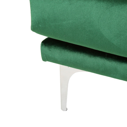Modern 111 Velvet 4 Seat Sofa with Metal Legs and Sturdy Wood Framefor Living Room