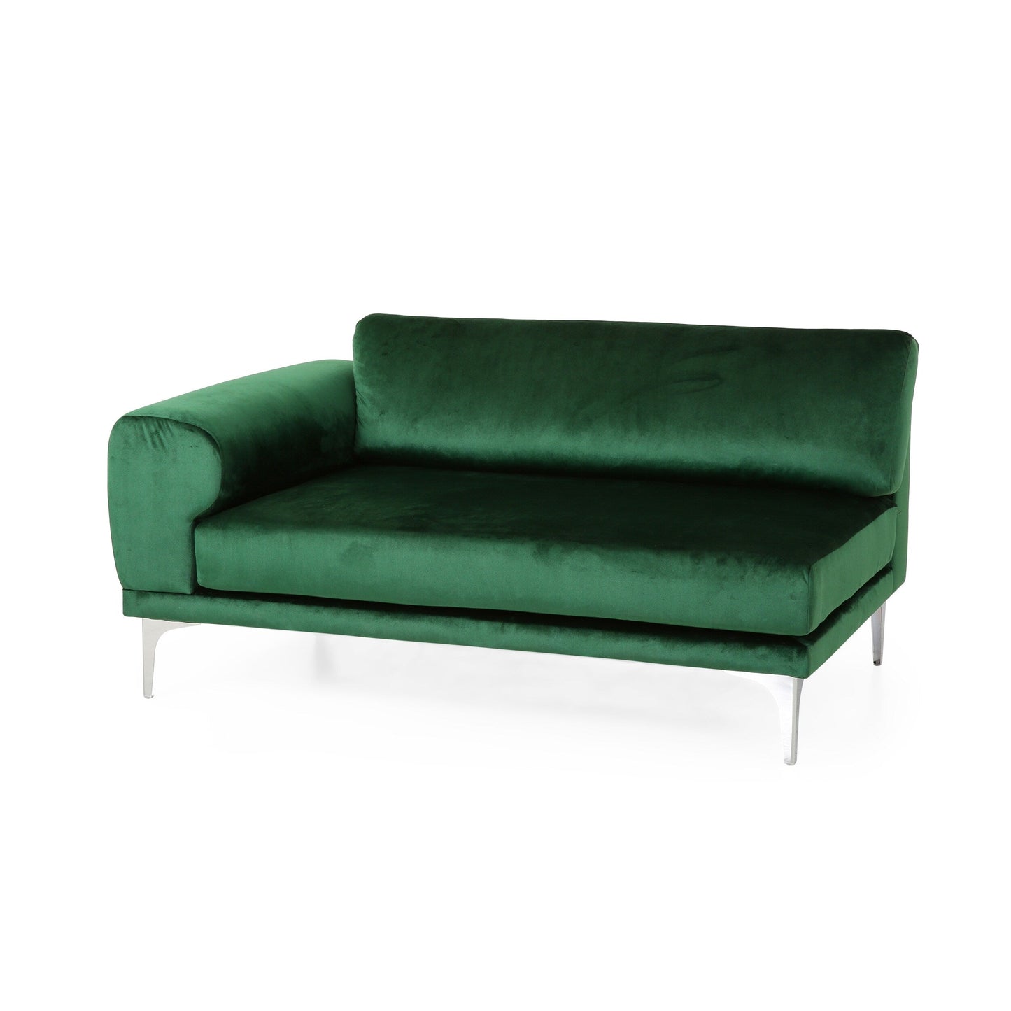 Modern 111 Velvet 4 Seat Sofa with Metal Legs and Sturdy Wood Framefor Living Room