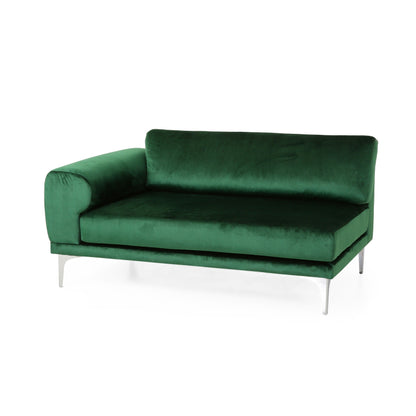 Modern 111 Velvet 4 Seat Sofa with Metal Legs and Sturdy Wood Framefor Living Room