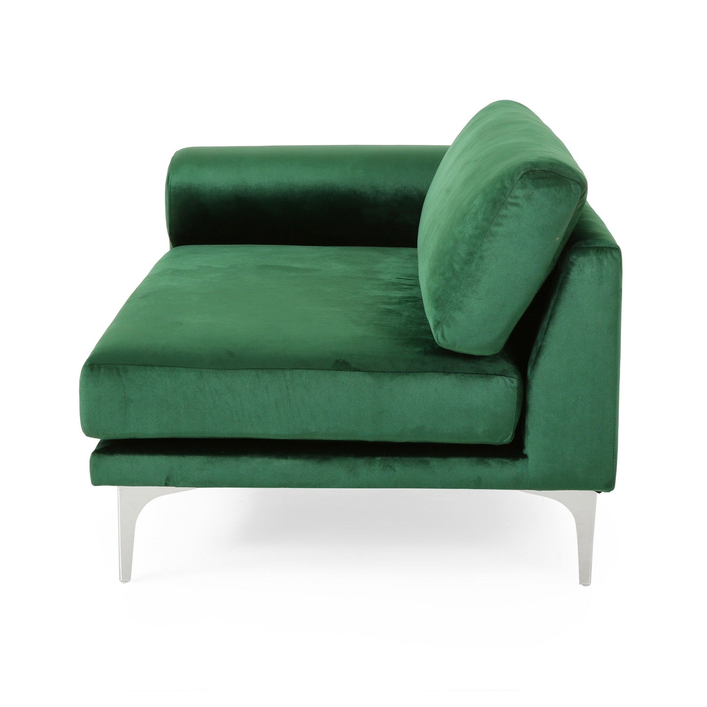 Modern 111 Velvet 4 Seat Sofa with Metal Legs and Sturdy Wood Framefor Living Room