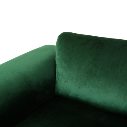 Modern 111 Velvet 4 Seat Sofa with Metal Legs and Sturdy Wood Framefor Living Room