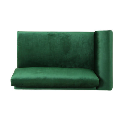Modern 111 Velvet 4 Seat Sofa with Metal Legs and Sturdy Wood Framefor Living Room
