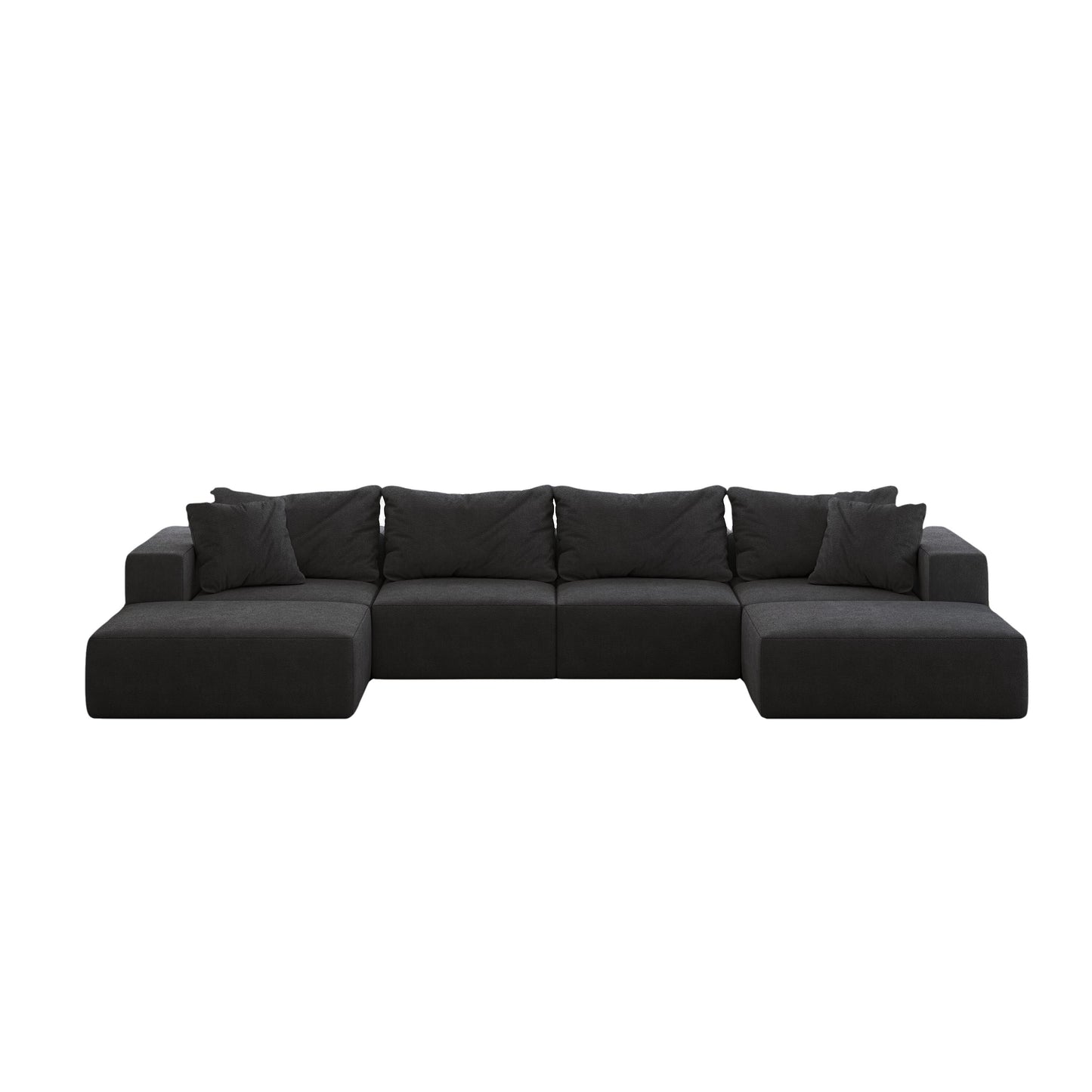 Modern 162-Inch Modular L-Shaped Sectional Sofa Set Free Combination Sofa Couch with 6 Pillows for Living Room Bedroom