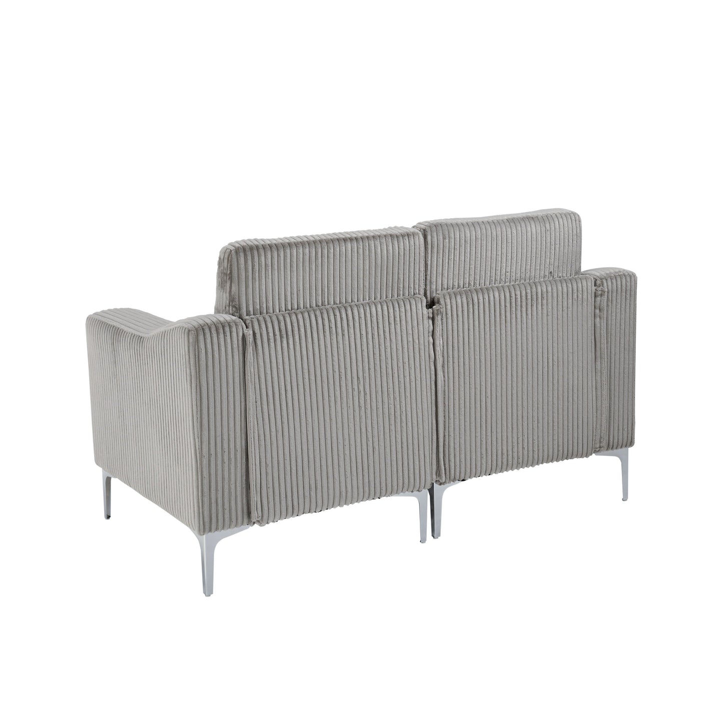 Modern 2-Seat Modular Sectional Sofa Corduroy Armchair Couch for Living Room Office