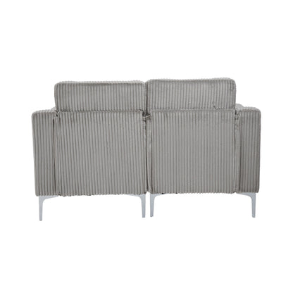 Modern 2-Seat Modular Sectional Sofa Corduroy Armchair Couch for Living Room Office