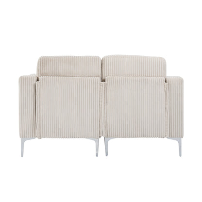 Modern 2-Seat Modular Sectional Sofa Corduroy Armchair Couch for Living Room Office