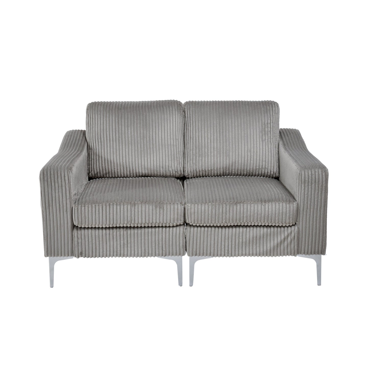 Modern 2-Seat Modular Sectional Sofa Corduroy Armchair Couch for Living Room Office