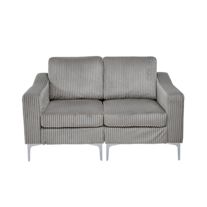 Modern 2-Seat Modular Sectional Sofa Corduroy Armchair Couch for Living Room Office