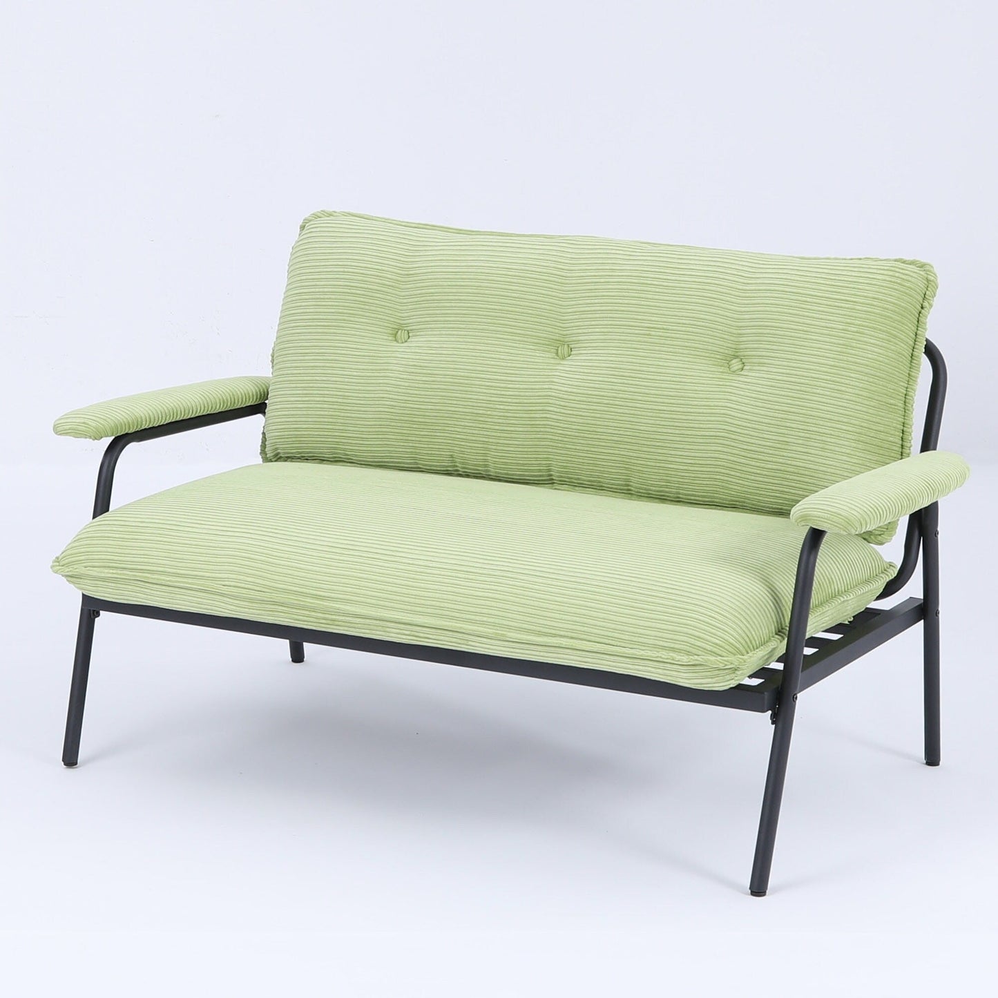 Modern 2-Seater Sofa 53 Inch Compact Size Metal Frame Polyester Blend for Apartment Living Room