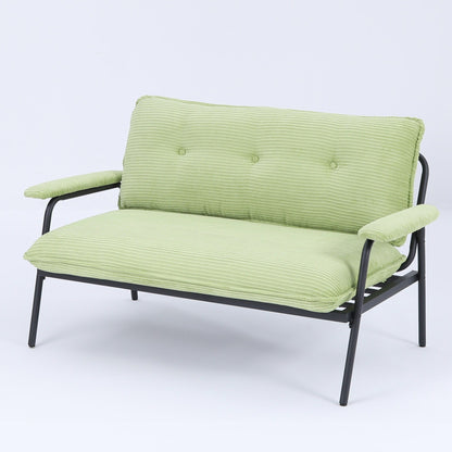 Modern 2-Seater Sofa 53 Inch Compact Size Metal Frame Polyester Blend for Apartment Living Room