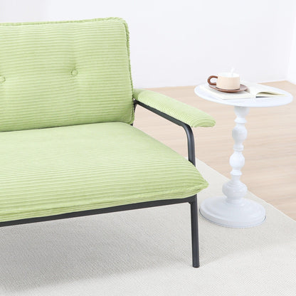 Modern 2-Seater Sofa 53 Inch Compact Size Metal Frame Polyester Blend for Apartment Living Room