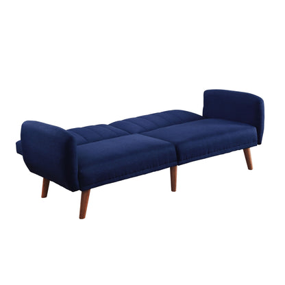 Modern 76 Linen Convertible Loveseat Sofa Bed with Wood Legs for Living Rooms