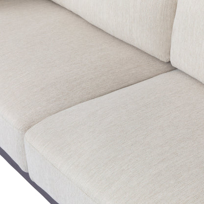Modern 77.25 3-seater Sofa with Wood Legs and Exposed Wood Frame for Living Room