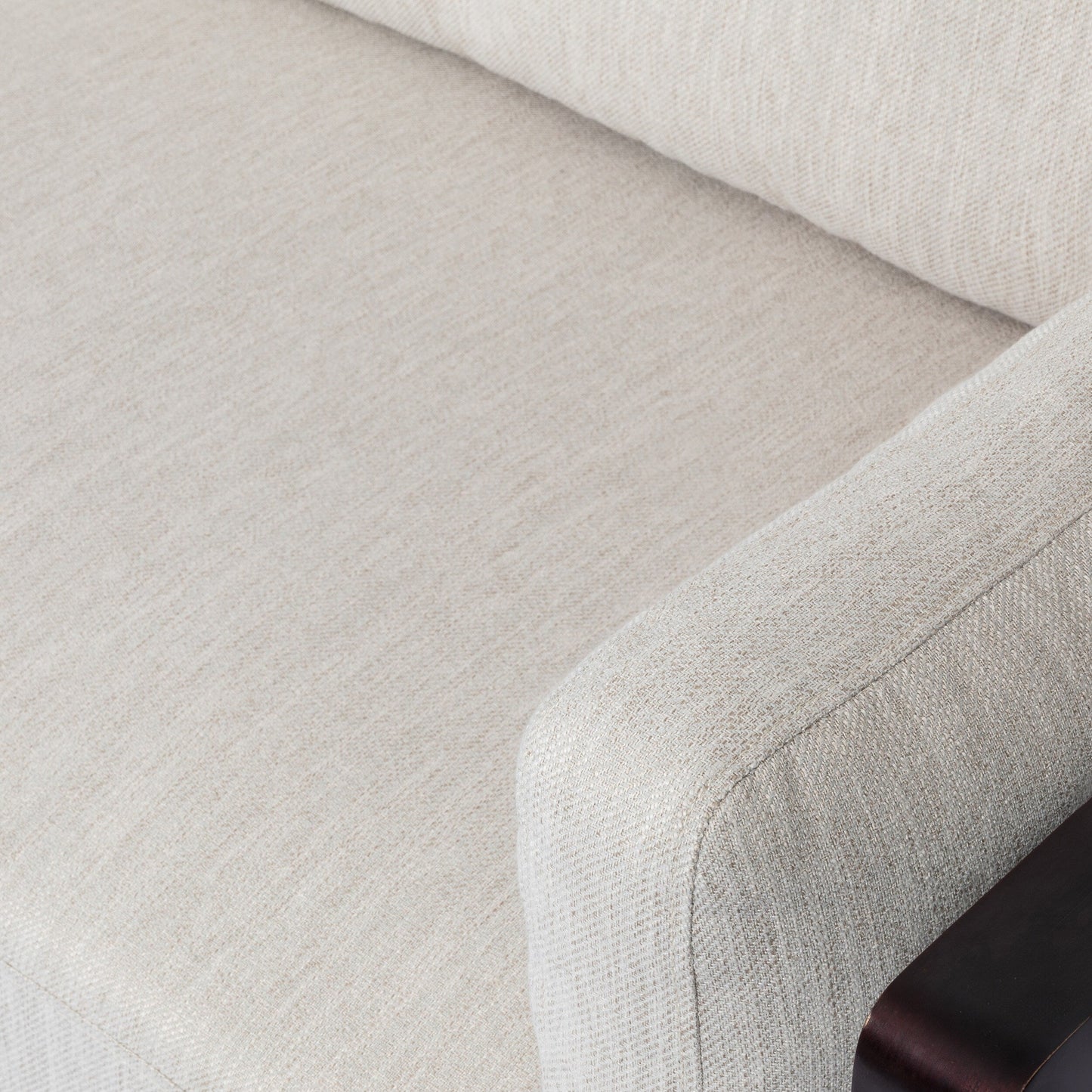 Modern 77.25 3-seater Sofa with Wood Legs and Exposed Wood Frame for Living Room