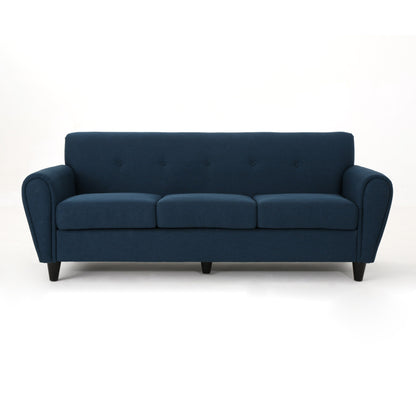 Modern 78.5 3-seater Sofa with Wood Legs and Plywood wooden frame for Living Room