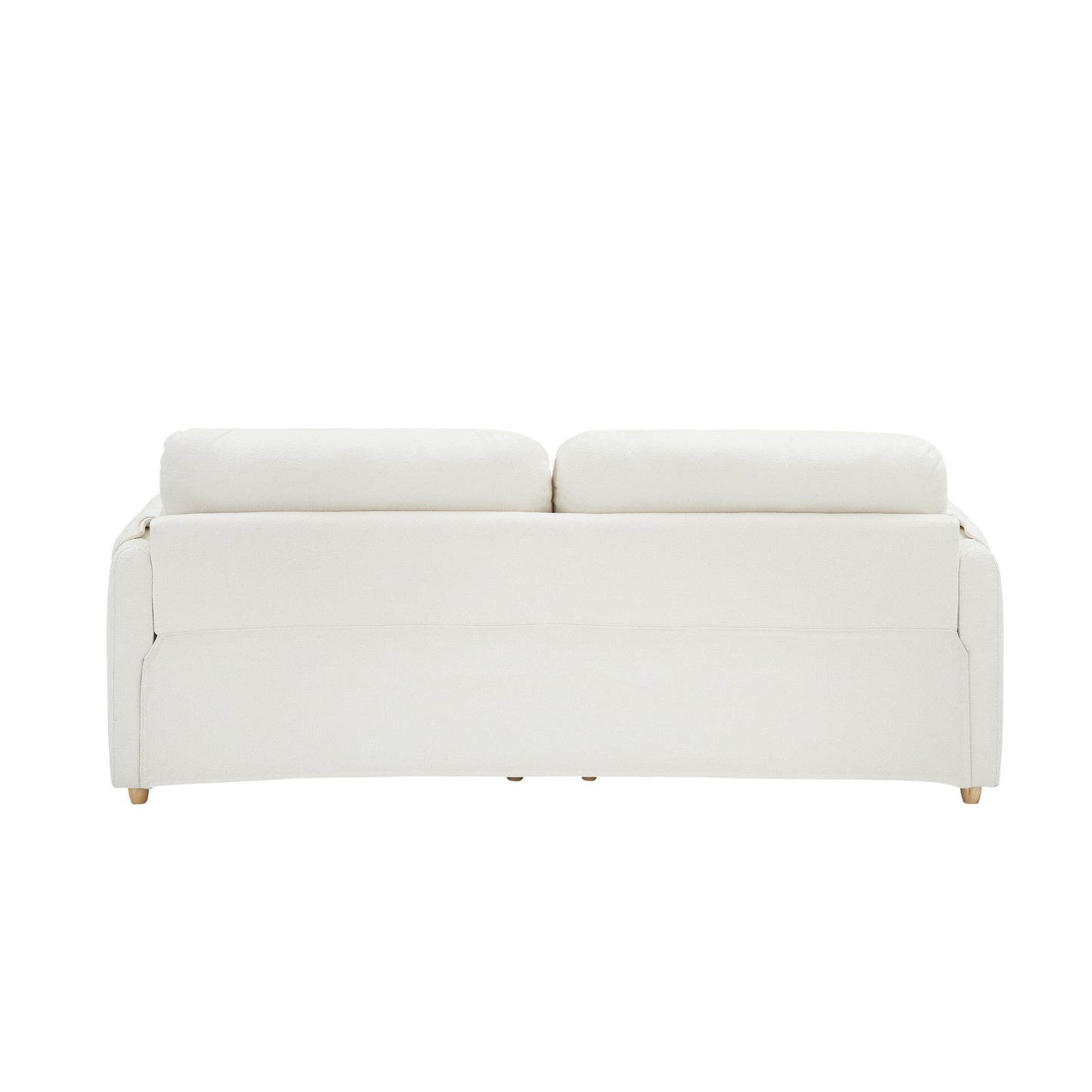 Modern 79.5-Inch Teddy Fabric Couch with Soft Sponge Cushioning, Perfect for Living Room or Office