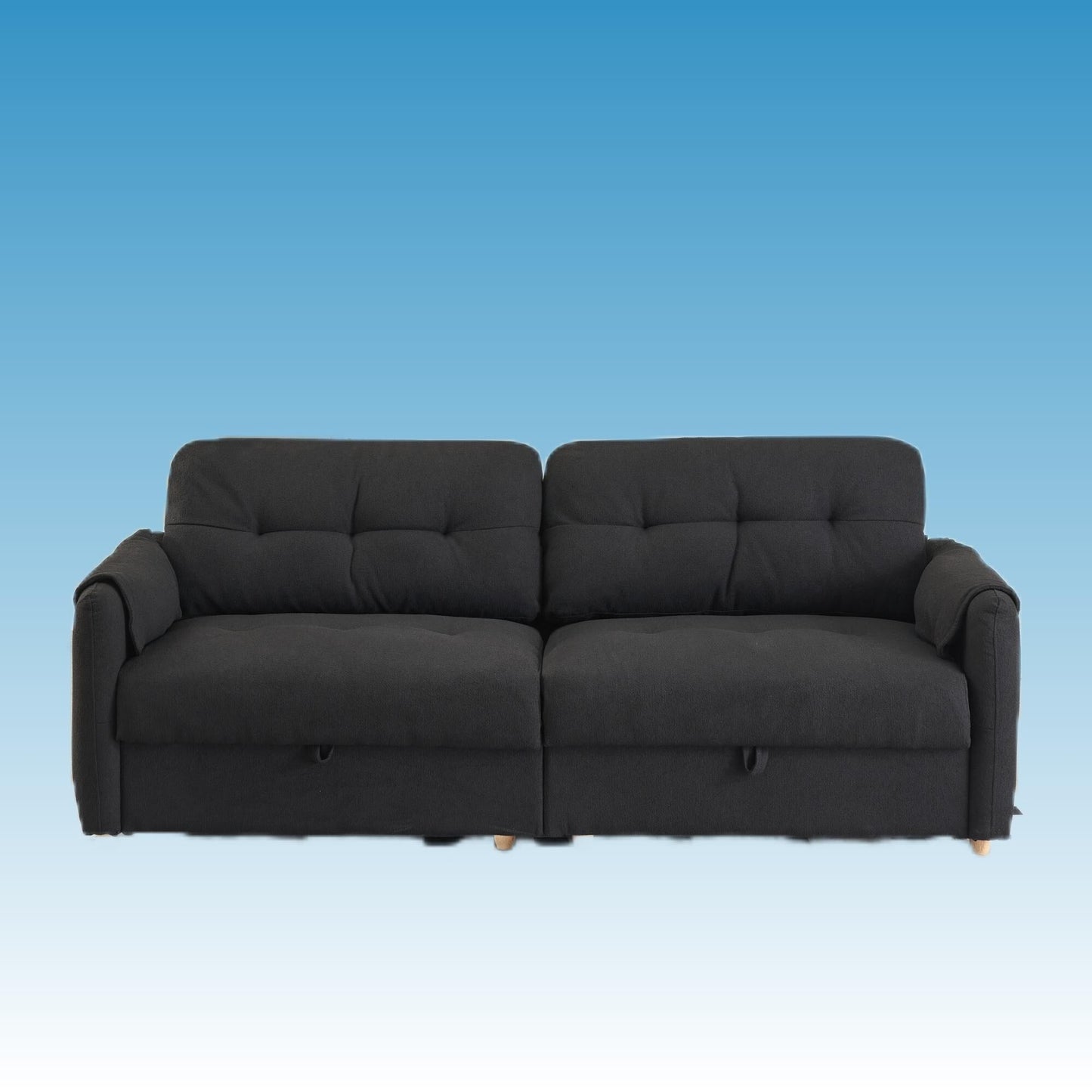 Modern 79.5-Inch Teddy Fabric Couch with Soft Sponge Cushioning, Perfect for Living Room or Office
