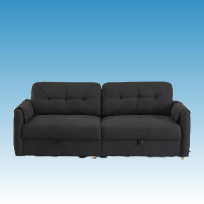 Modern 79.5-Inch Teddy Fabric Couch with Soft Sponge Cushioning, Perfect for Living Room or Office
