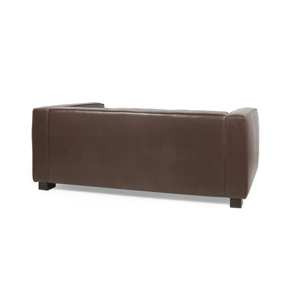 Modern 80.25 3-seater Tuxedo Arms Sofa with Birch Wood Legs for Living Room