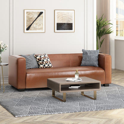 Modern 80.25 3-seater Tuxedo Arms Sofa with Birch Wood Legs for Living Room