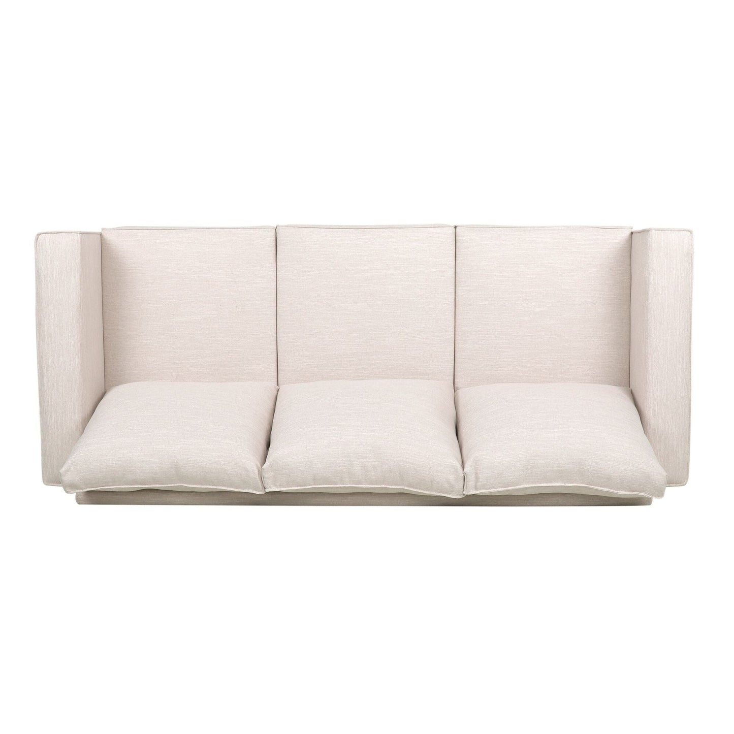 Modern 80.25 3-seater Upholstered Sofa with Pillows amd Wood Legs for Living Room